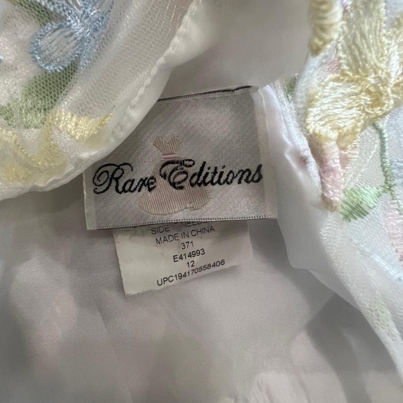 Rare‎ Editions Pastel Floral embroidered Kids Dress Size 12 - Picture 5 of 8